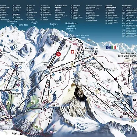 Skiing In The Italian Alps, Cervinia